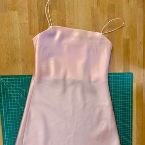 New Bias Pink Spaghetti Strap Slip Dress XS